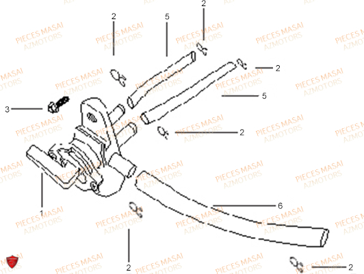 ROBINET_DE_CARBURANT MASAI Pièces Moto Supermotard 50cc