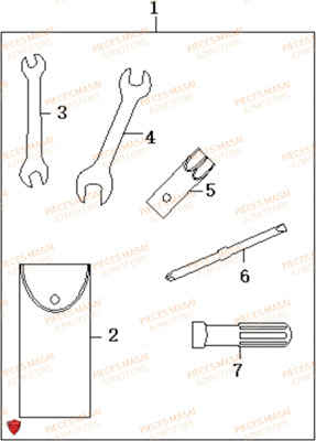 Trousse A Outils MASAI Pièces Moto X-RAY 50cc
