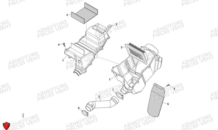 Filtre A Air VENT Pièces VENT X-RUDE 125 4T 2024