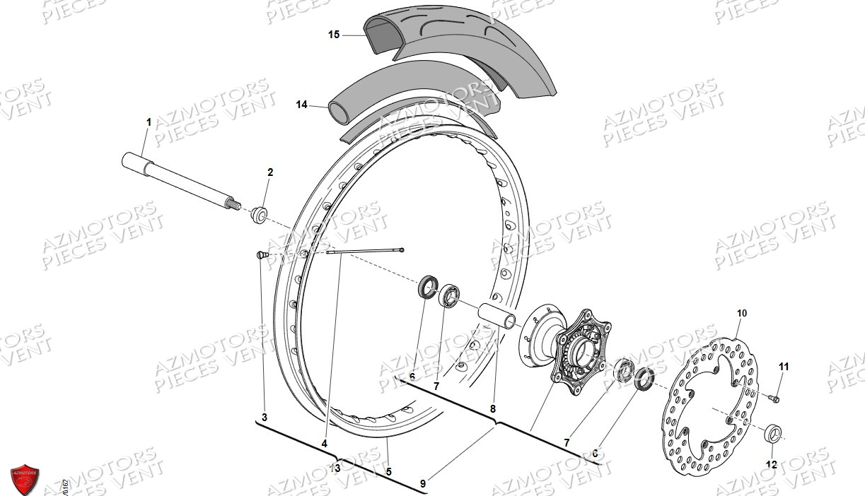 Roue Avant VENT Pièces VENT X-RUDE 125 4T 2024