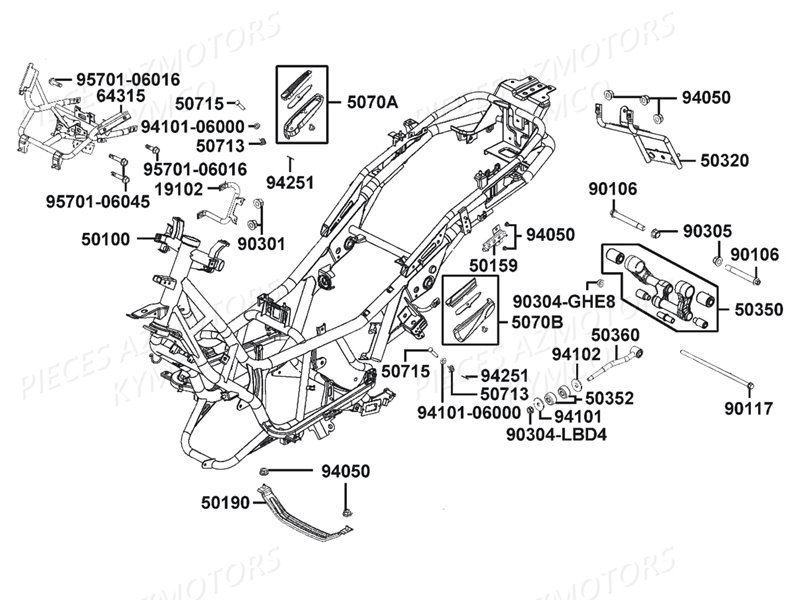 CHASSIS pour X-TOWN-125I-EXCLUSIV