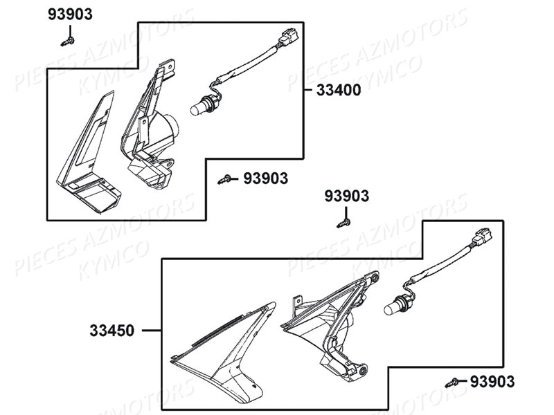 Clignotants KYMCO Pièces X.TOWN 125 I CBS EXCLUSIVE EURO4 (KS25AH)