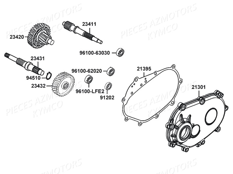 Transmission KYMCO Pièces X.TOWN 125 I CBS EXCLUSIVE EURO4 (KS25AH)