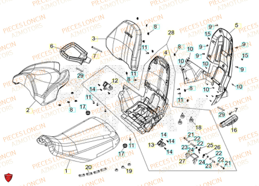 Assise LONCIN QUAD LONCIN XWOLF 1000 Euro5