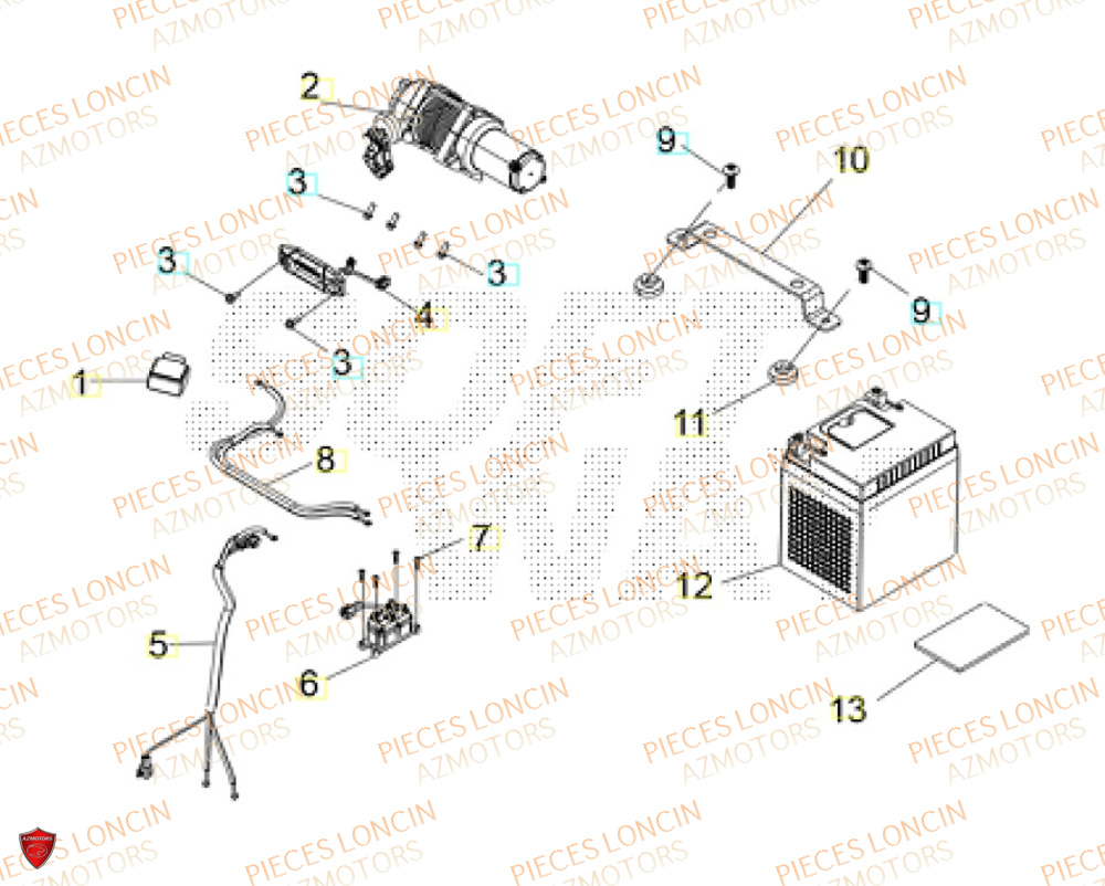 Batterie LONCIN QUAD LONCIN XWOLF 1000 Euro5