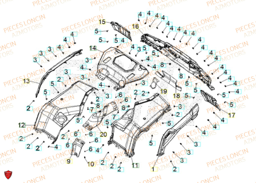 Carenage Arriere LONCIN QUAD LONCIN XWOLF 1000 Euro5