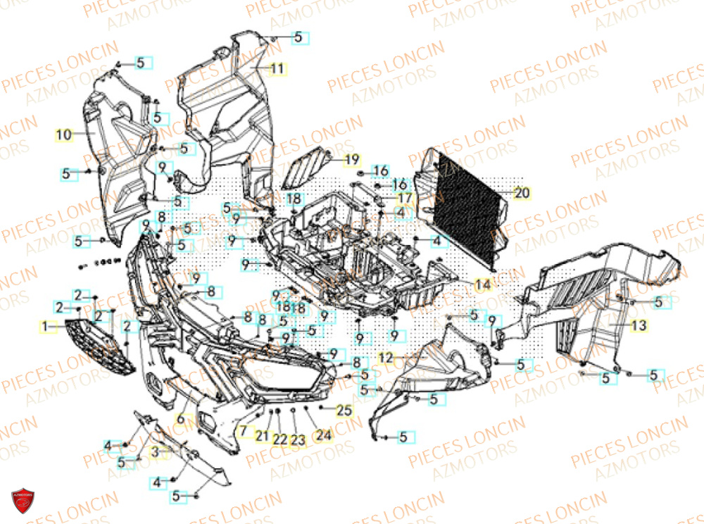 Carenage Avant Inferieur LONCIN QUAD LONCIN XWOLF 1000 Euro5
