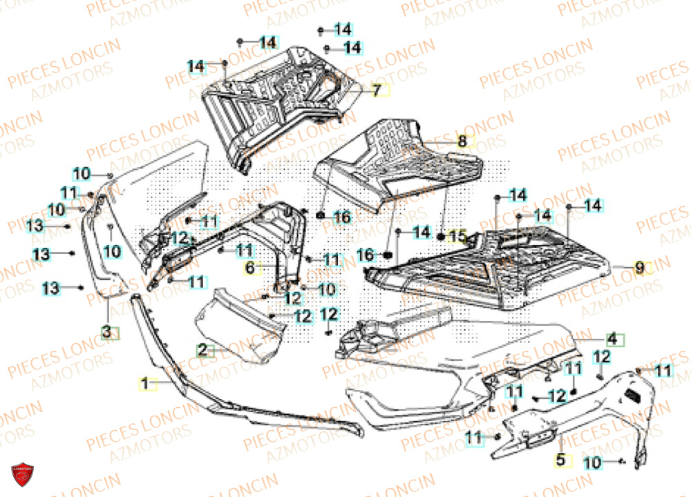 Carenage Avant Superieur LONCIN QUAD LONCIN XWOLF 1000 Euro5