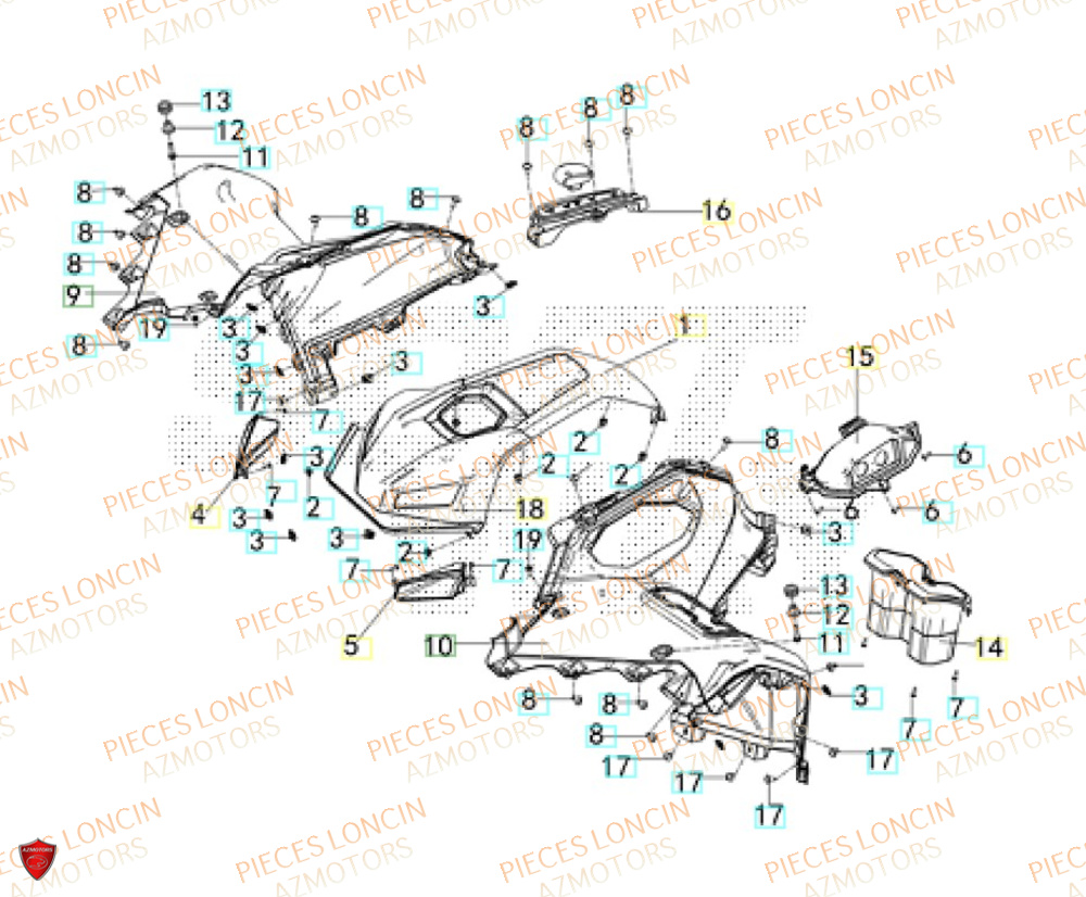 Carenage Superieur LONCIN QUAD LONCIN XWOLF 1000 Euro5