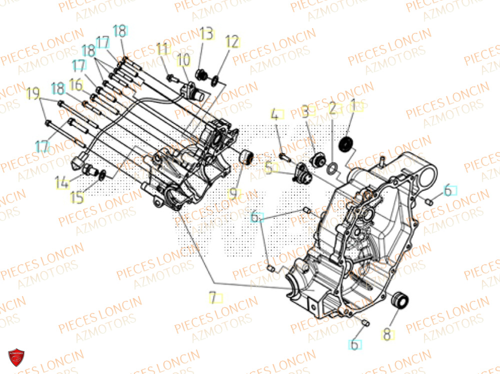 CARTER-TRANSMISSION pour X-WOLF-1000-EURO5