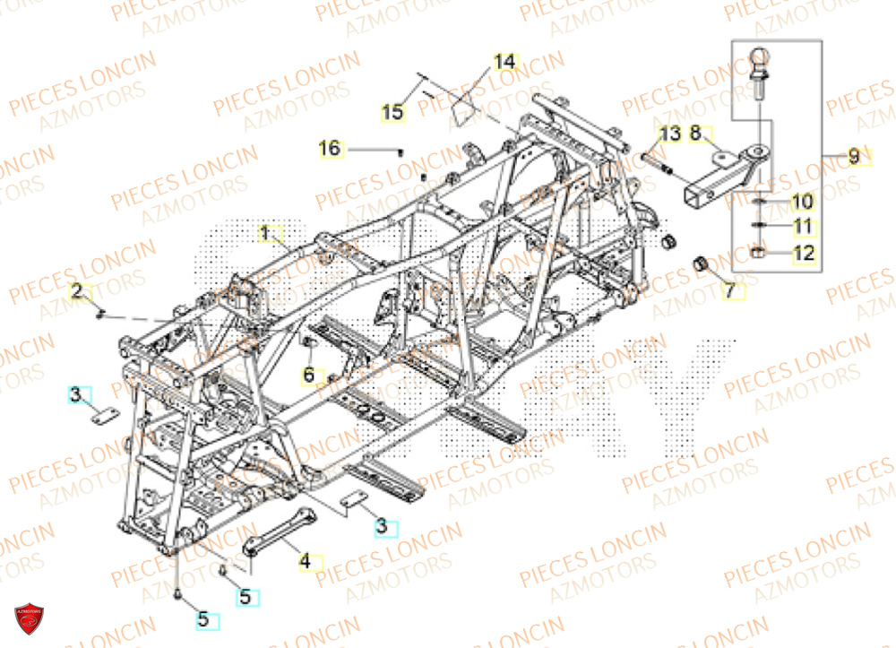 Chassis LONCIN QUAD LONCIN XWOLF 1000 Euro5