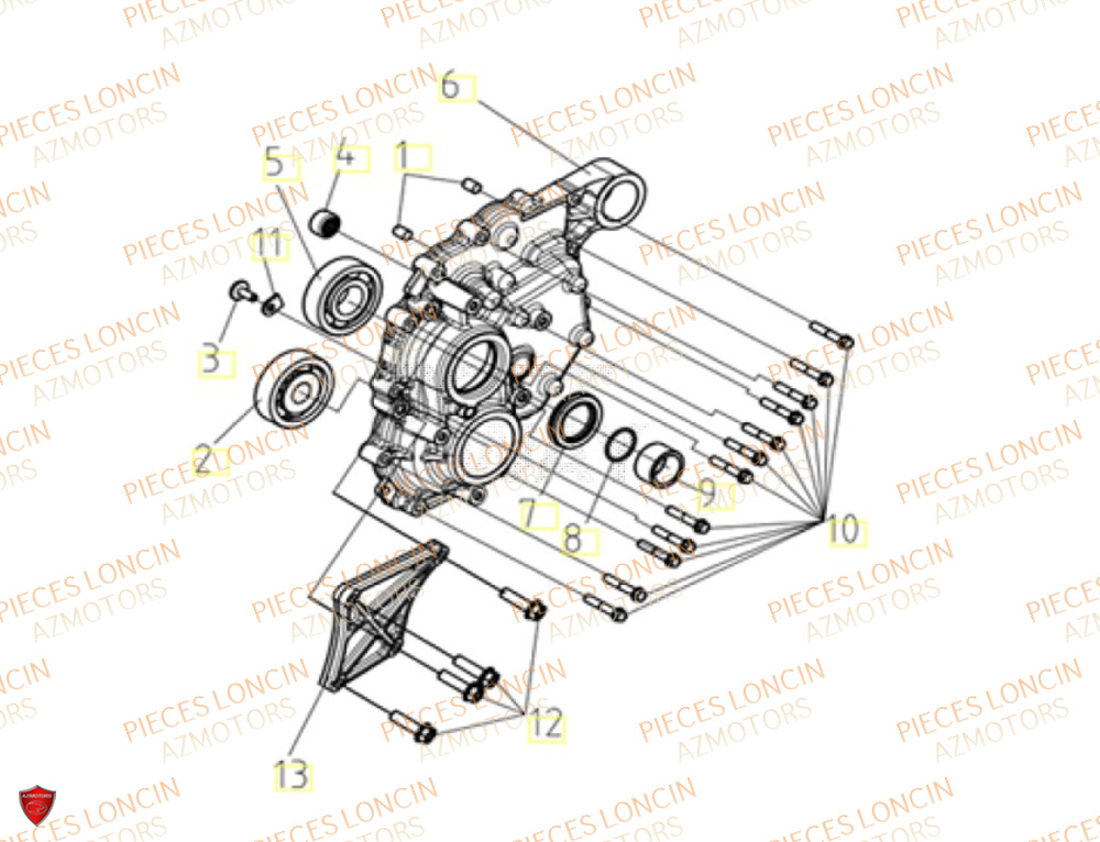 Couvercle De Transmission LONCIN QUAD LONCIN XWOLF 1000 Euro5