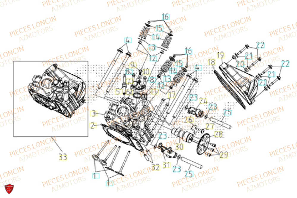 Culasse Arriere LONCIN QUAD LONCIN XWOLF 1000 Euro5
