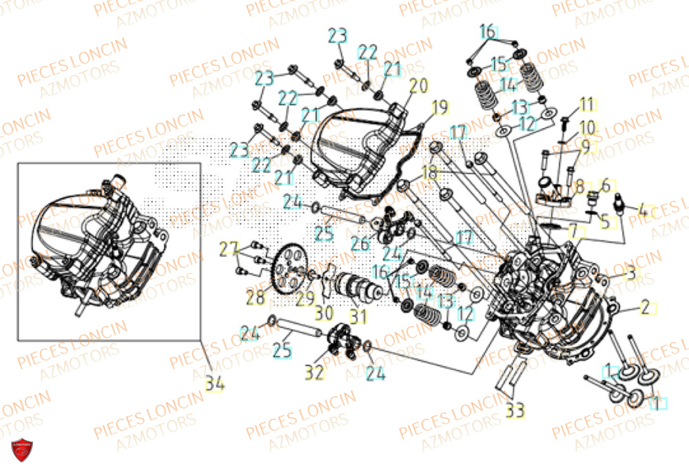 Culasse Avant LONCIN QUAD LONCIN XWOLF 1000 Euro5