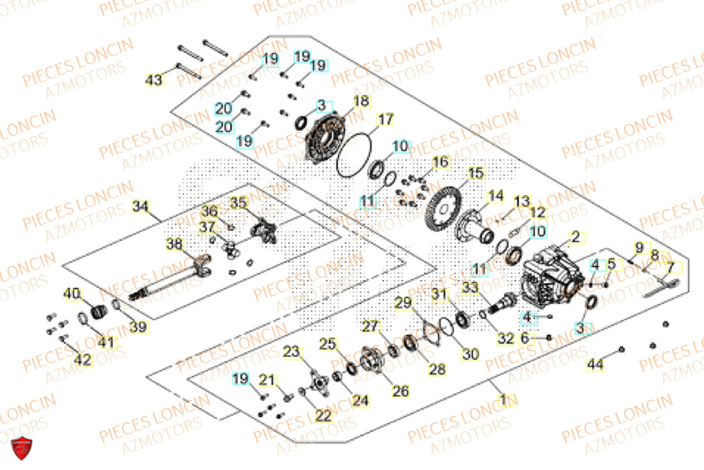 Differentiel Arriere LONCIN QUAD LONCIN XWOLF 1000 Euro5