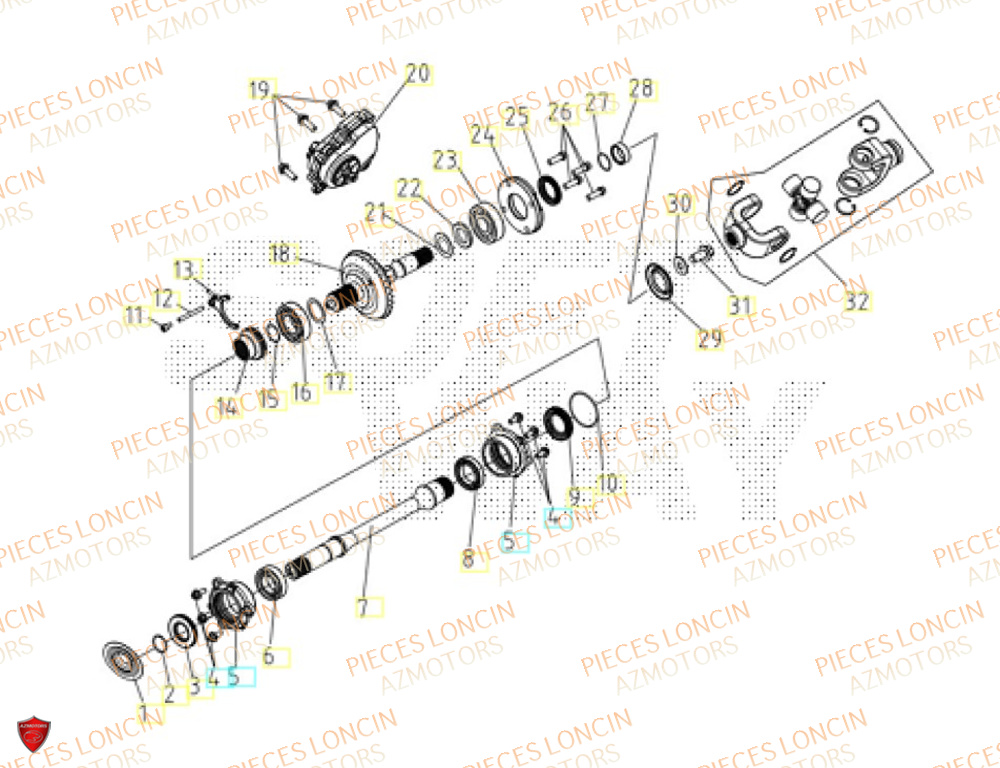 Differentiel LONCIN QUAD LONCIN XWOLF 1000 Euro5