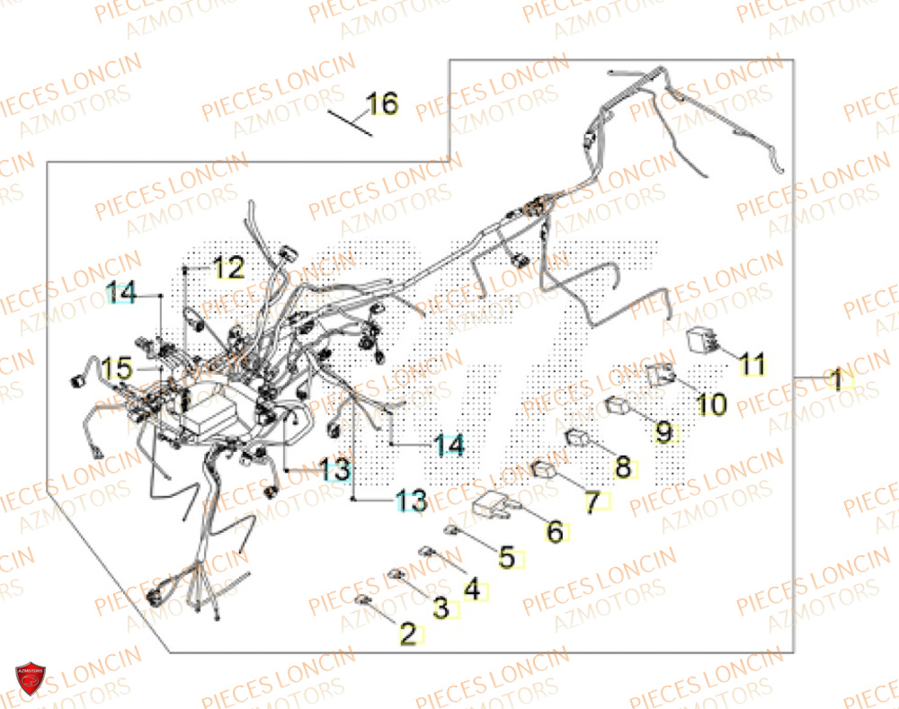 Faisceau Electrique LONCIN QUAD LONCIN XWOLF 1000 Euro5