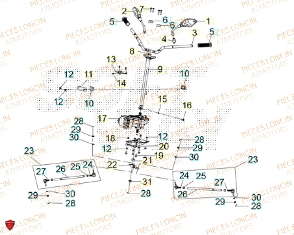 Guidon LONCIN QUAD LONCIN XWOLF 1000 Euro5