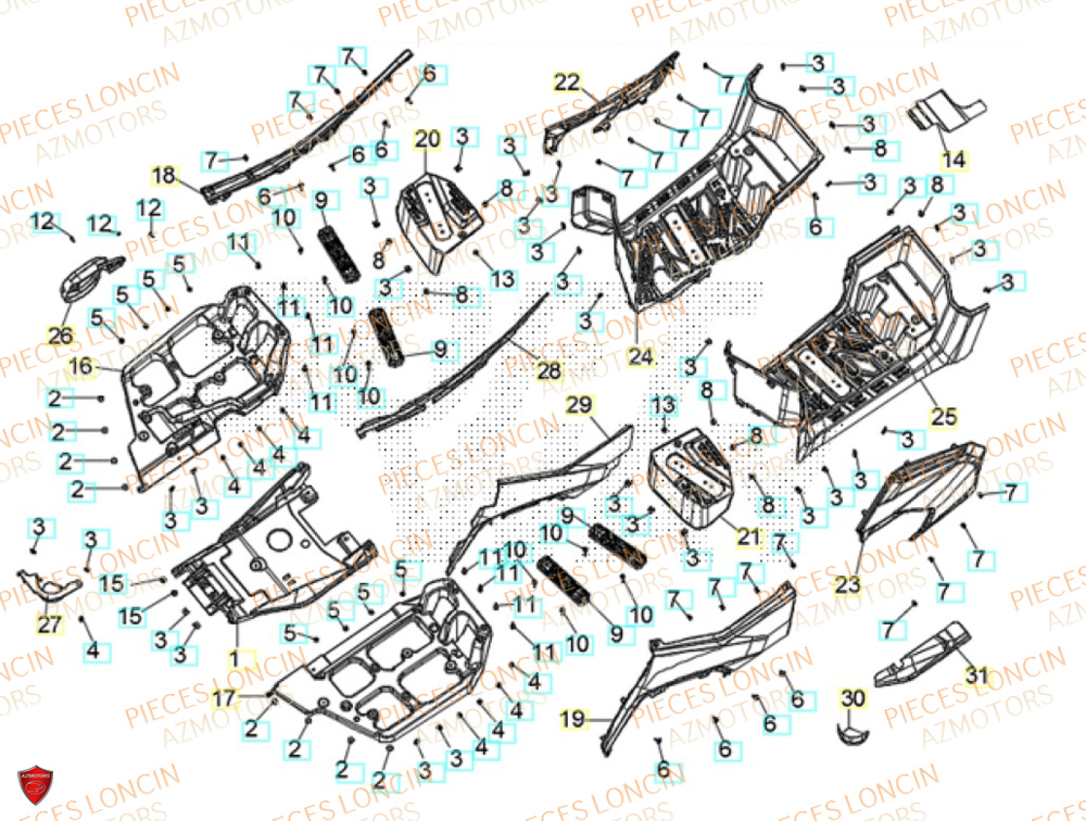 Marche Pied LONCIN QUAD LONCIN XWOLF 1000 Euro5