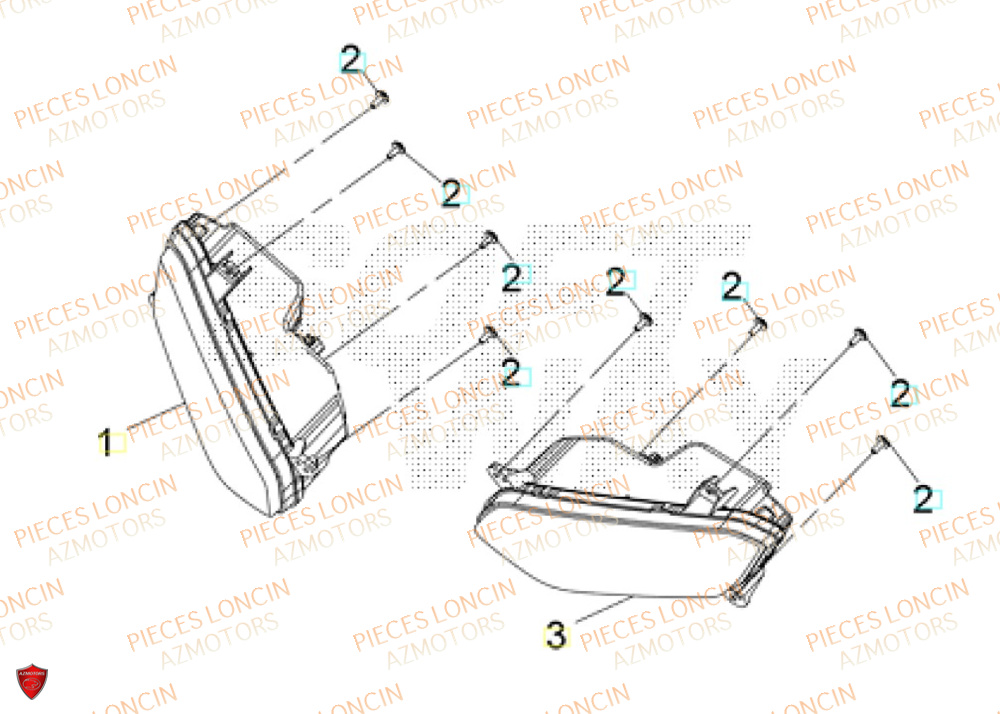 Optique Avant LONCIN QUAD LONCIN XWOLF 1000 Euro5