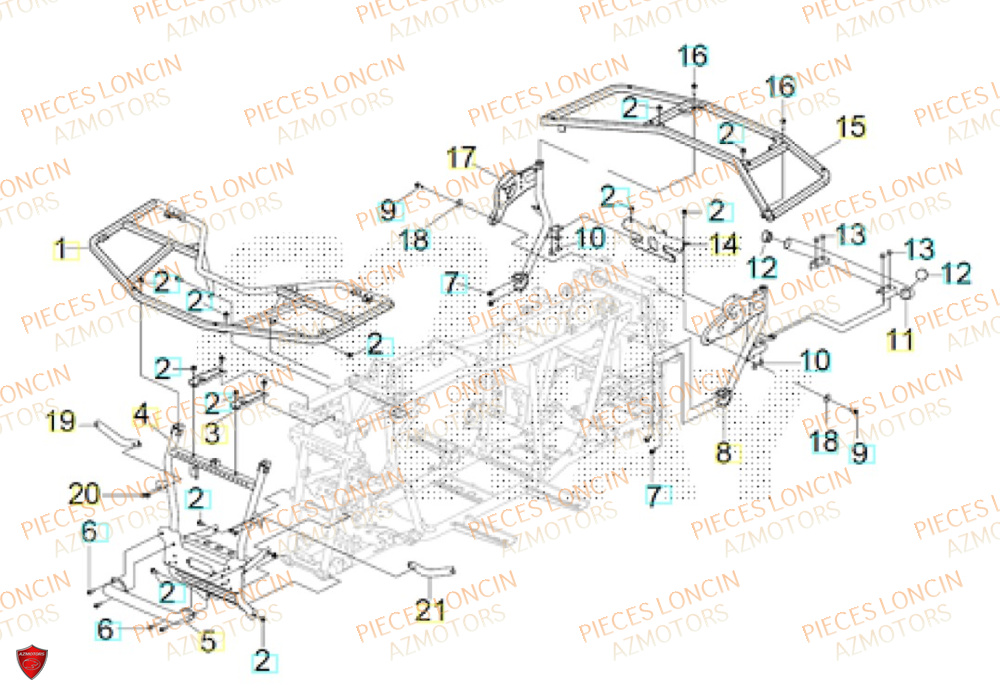 Porte Bagage LONCIN QUAD LONCIN XWOLF 1000 Euro5