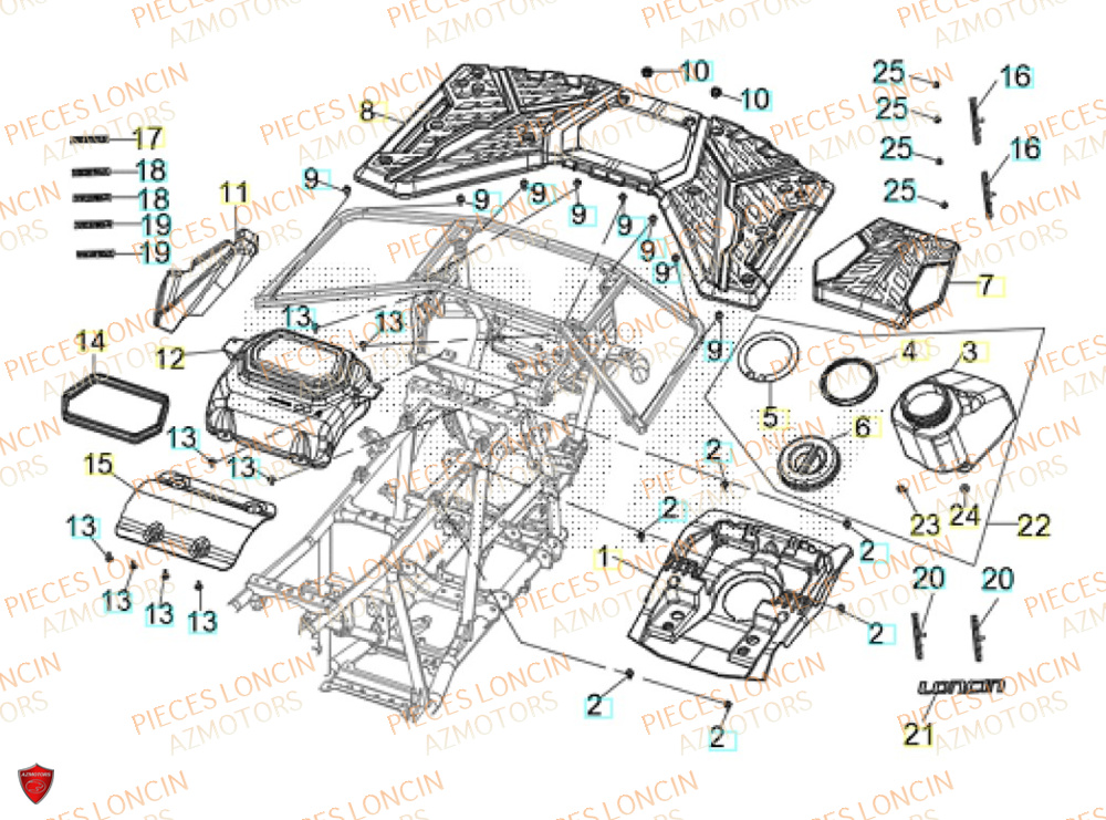 Rangement LONCIN QUAD LONCIN XWOLF 1000 Euro5