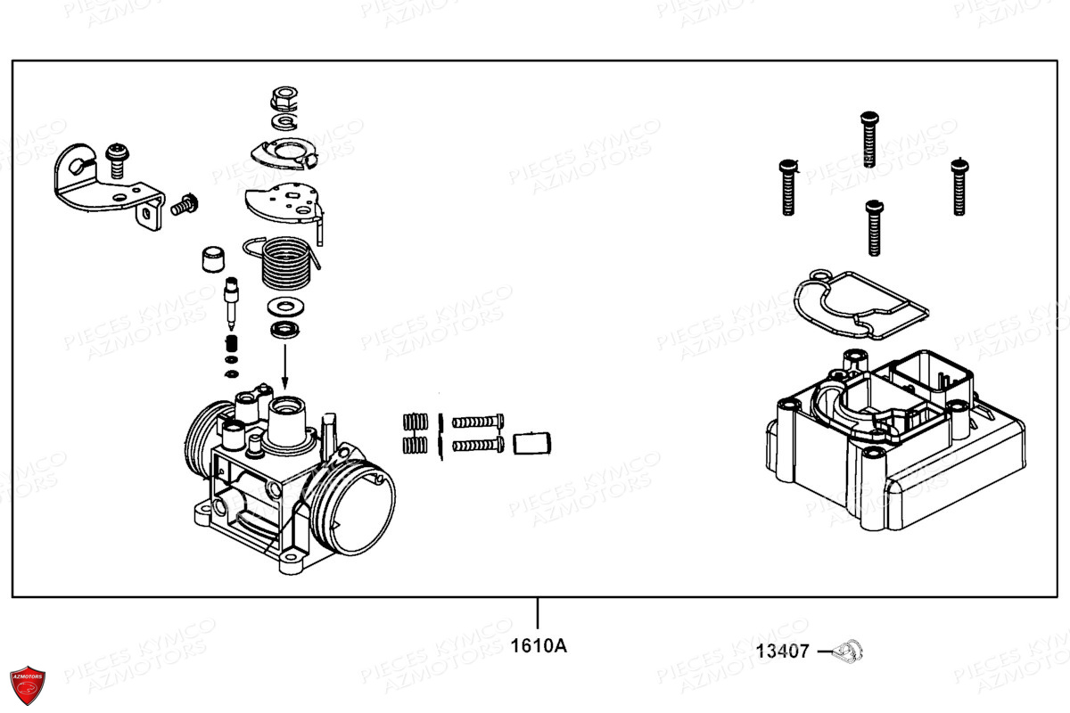 Carburation KYMCO PIECES X.TOWN CITY 125I CBS E5 (KS25DA)