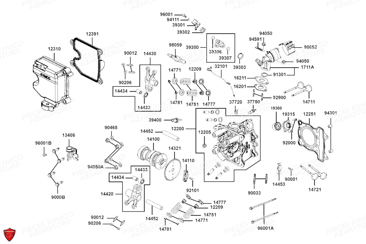 Culasse KYMCO PIECES X.TOWN CITY 125I CBS E5 (KS25DA)