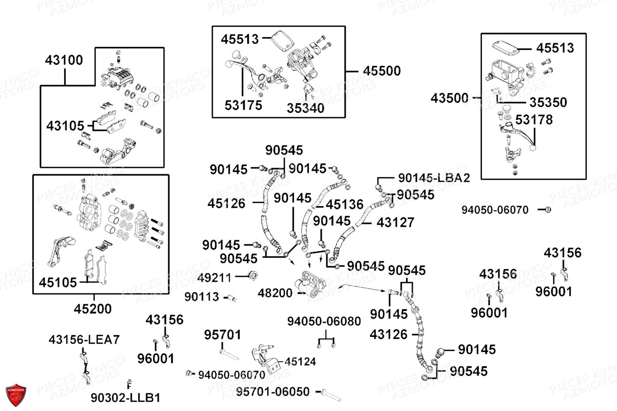 Systeme De Freins KYMCO PIECES X.TOWN CITY 125I CBS E5 (KS25DA)