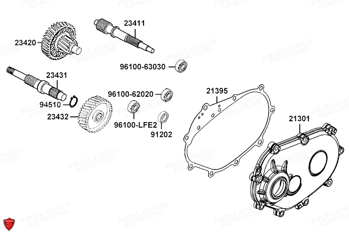 Transmission KYMCO PIECES X.TOWN CITY 125I CBS E5 (KS25DA)