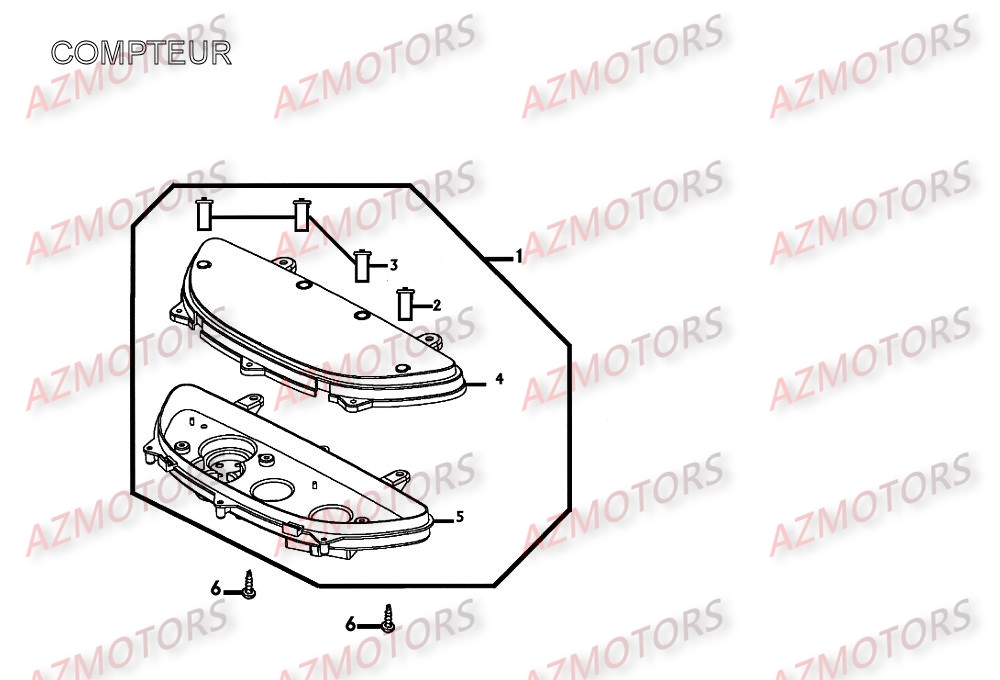 Compteur AZMOTORS Pièces Scooter Kymco XCITING 250 AFI 4T EURO II