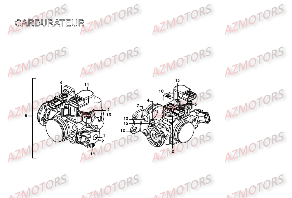 Corps De Papillon KYMCO Pièces Scooter Kymco XCITING 250 AFI 4T EURO II