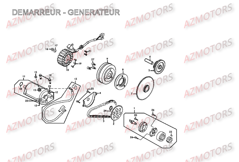 DEMARREUR   GENERATEUR KYMCO XCITING 250 II