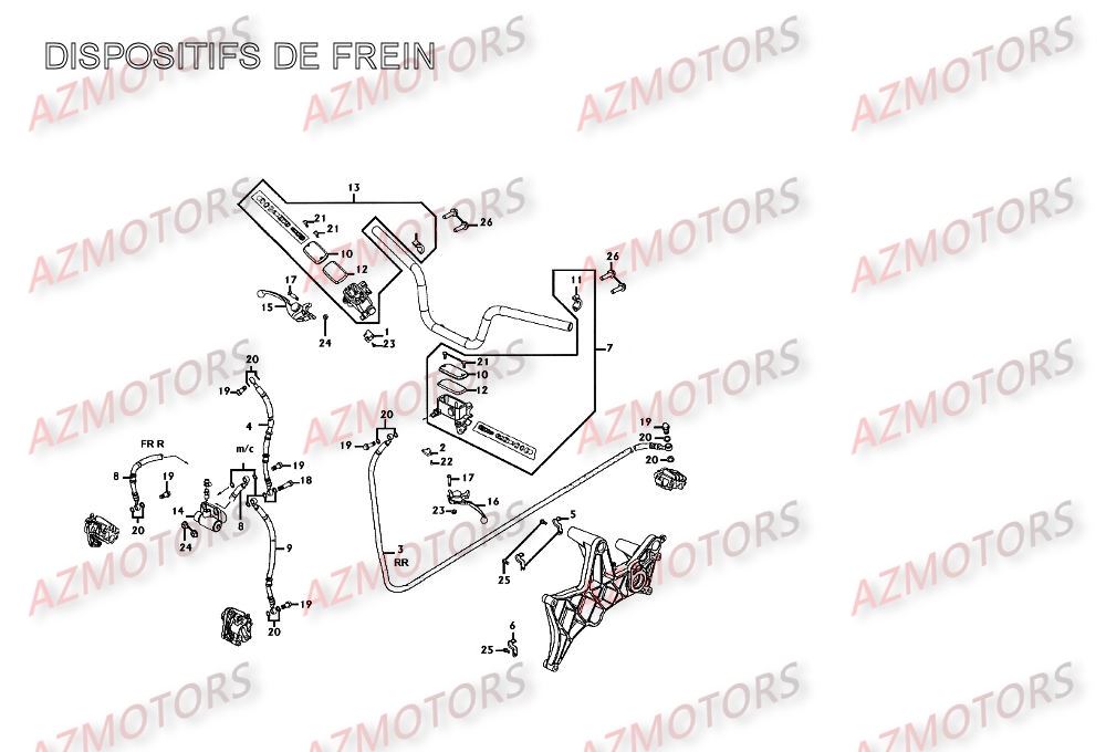 DISPOSITIFS DE FREINS KYMCO XCITING 250 II