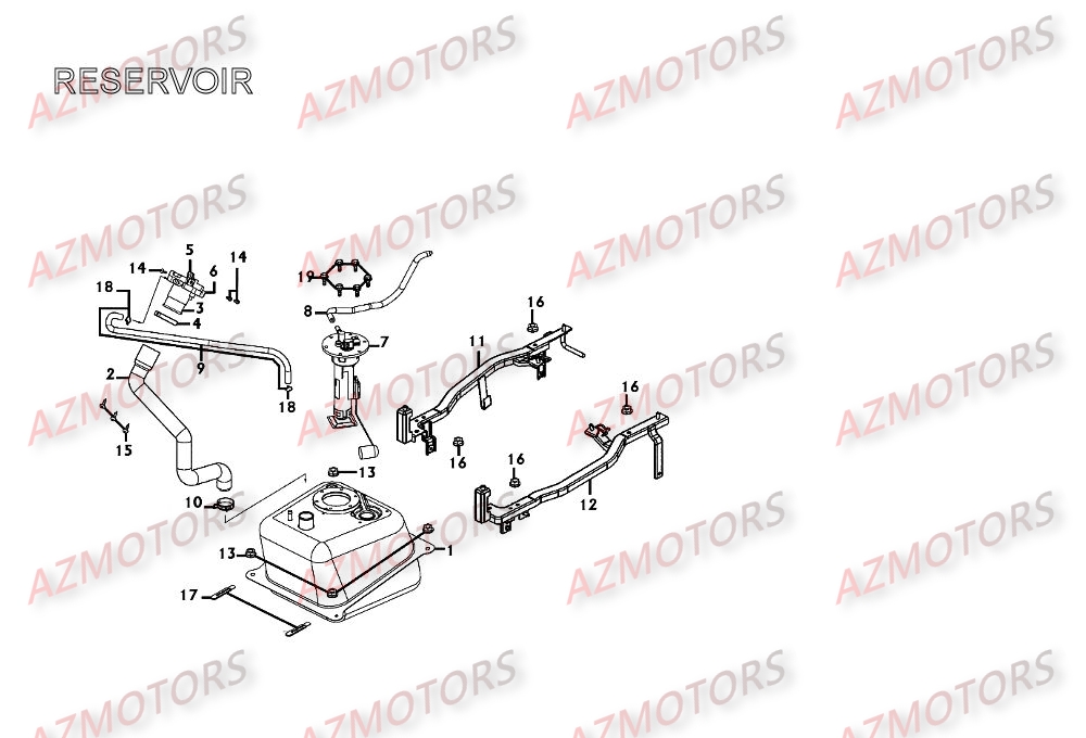 Reservoir KYMCO Pièces Scooter Kymco XCITING 250 AFI 4T EURO II
