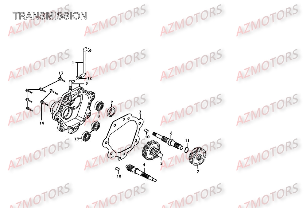 Transmission KYMCO Pièces Scooter Kymco XCITING 250 AFI 4T EURO II