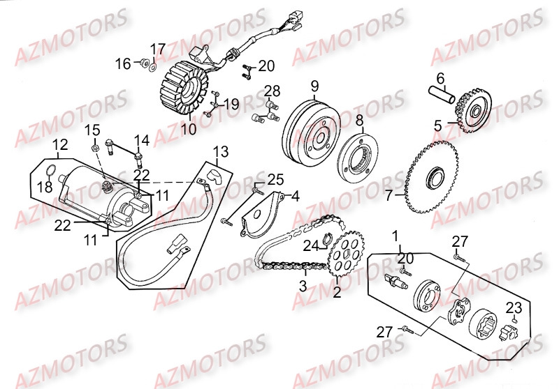 ALLUMAGE - POMPE A HUILE KYMCO Pièces Scooter XCITING 300 AFI 4T EURO III