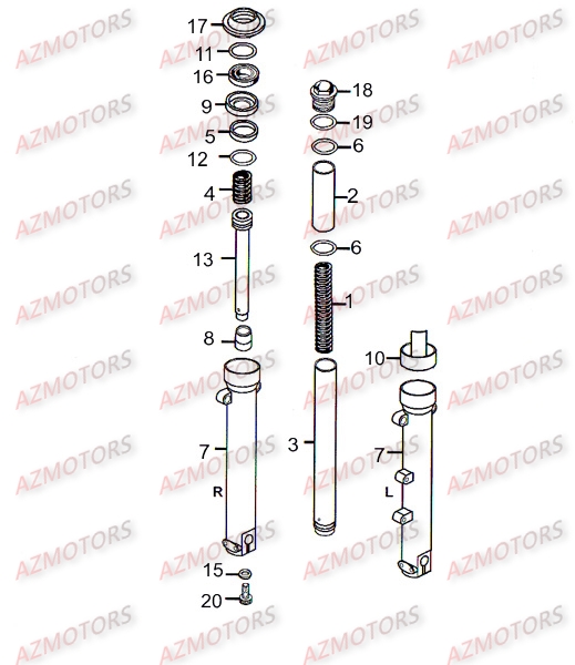 Baton De Fourche KYMCO Pièces Scooter Kymco XCITING 300 AFI 4T EURO III