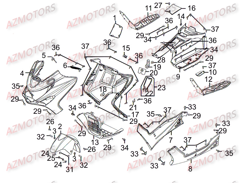 CARENAGES AVANTS KYMCO XCITING 300 III