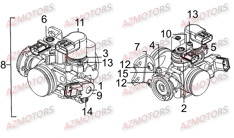 Corps De Papillon KYMCO Pièces Scooter Kymco XCITING 300 AFI 4T EURO III