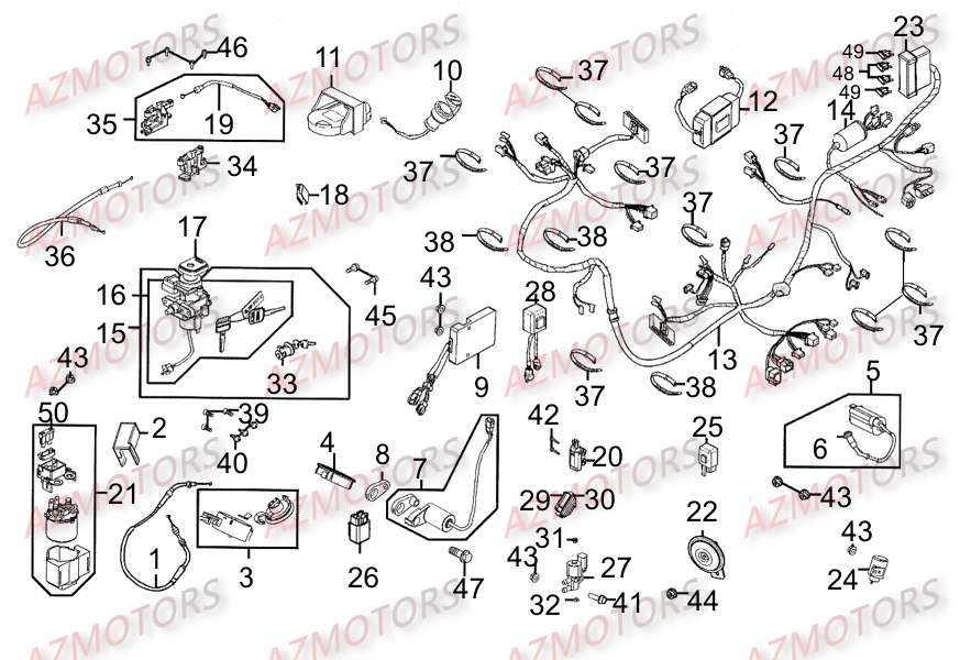 Equipement Electrique KYMCO Pièces Scooter Kymco XCITING 300 AFI 4T EURO III