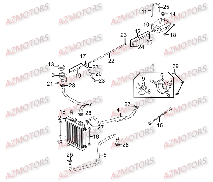 RADIATEUR KYMCO XCITING 300 III