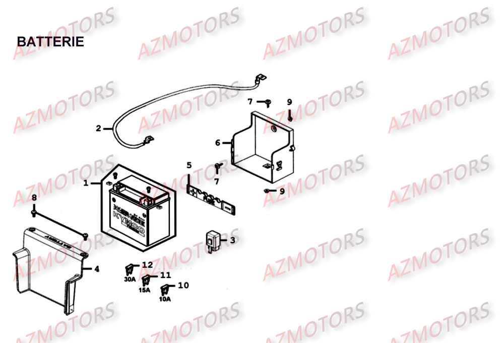BATTERIE YTX14-BS YUASA (ORIGINE) KYMCO pour BATTERIE de XCITING-500-II