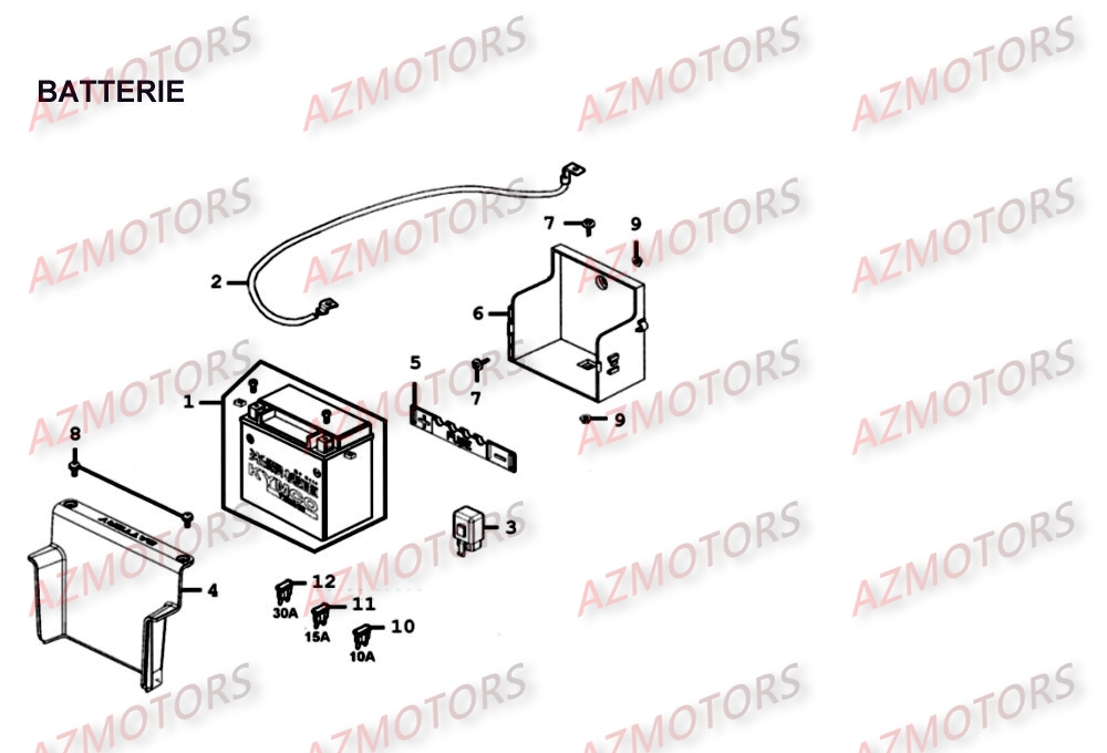 BATTERIE pour XCITING-500-II