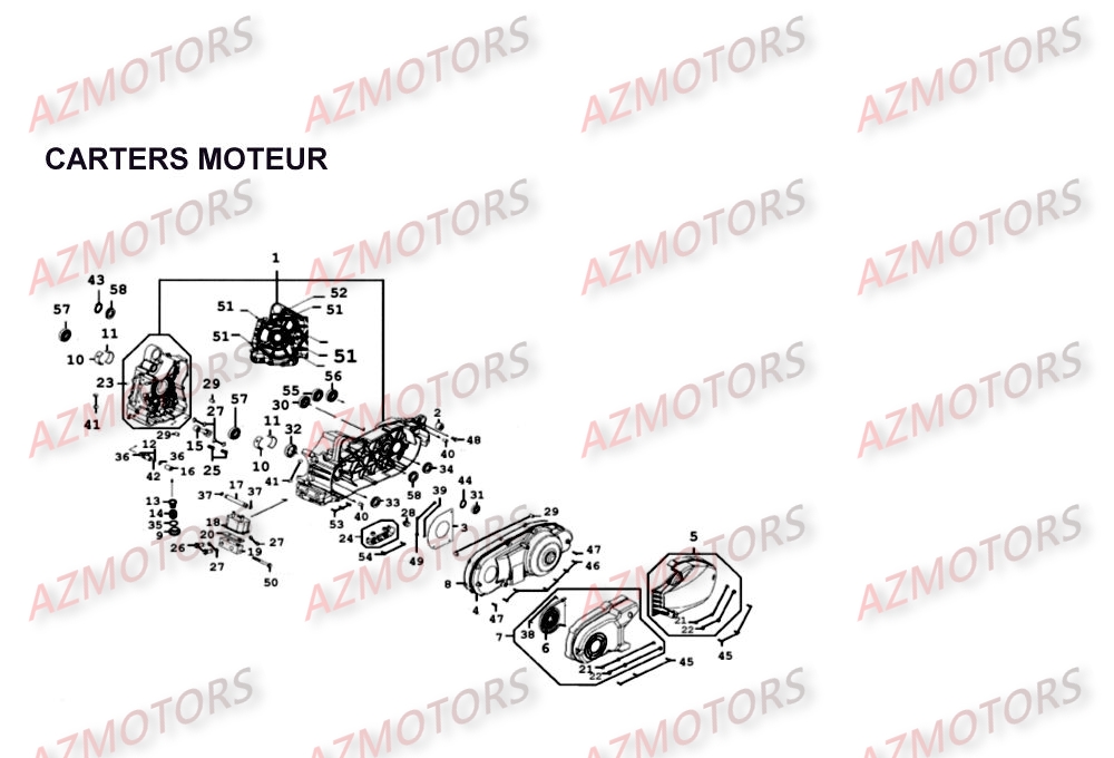 CARTER MOTEUR KYMCO Pièces Scooter XCITING 500 4T EURO II 
