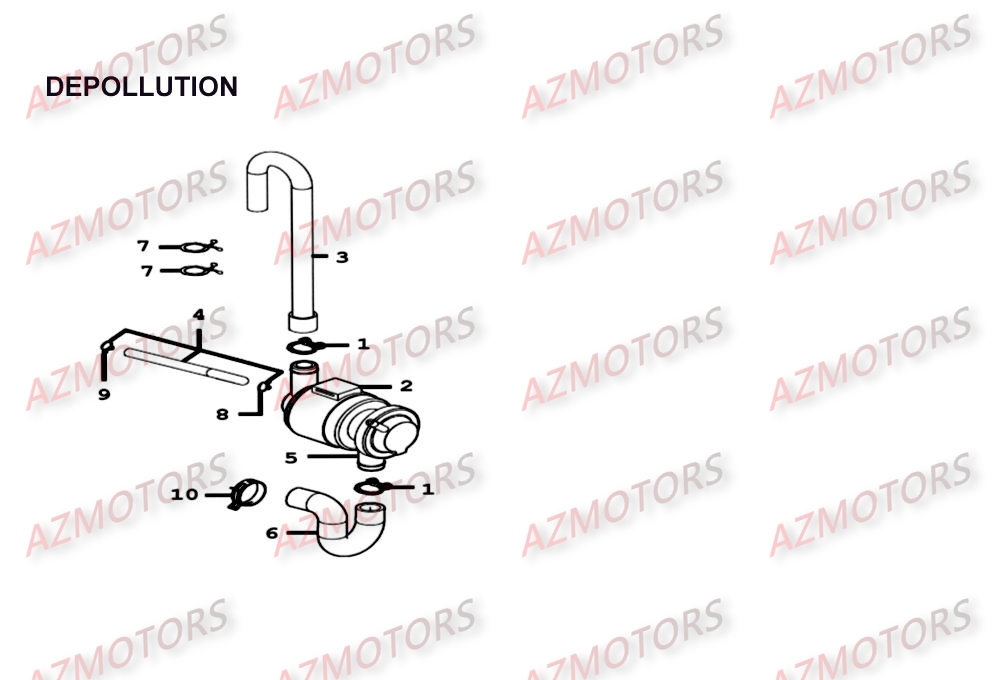 DEPOLLUTION KYMCO Pièces Scooter XCITING 500 4T EURO II 