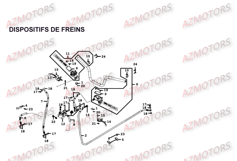 DISPOSITIF DE FREINS pour XCITING-500-II