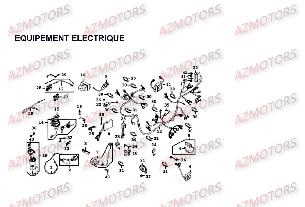 EQUIPEMENT ELECTRIQUE KYMCO XCITING 500 II