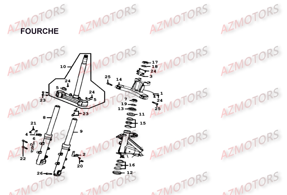 FOURCHE KYMCO XCITING 500 II