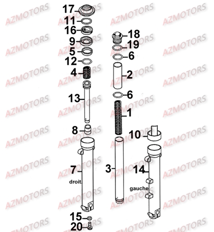 Baton De Fourche KYMCO Pièces Scooter Kymco XCITING 500 AFI 4T EURO III